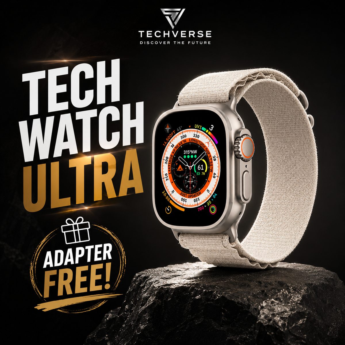 TechPods Max and Tech Watch Ultra With Free Adaptor