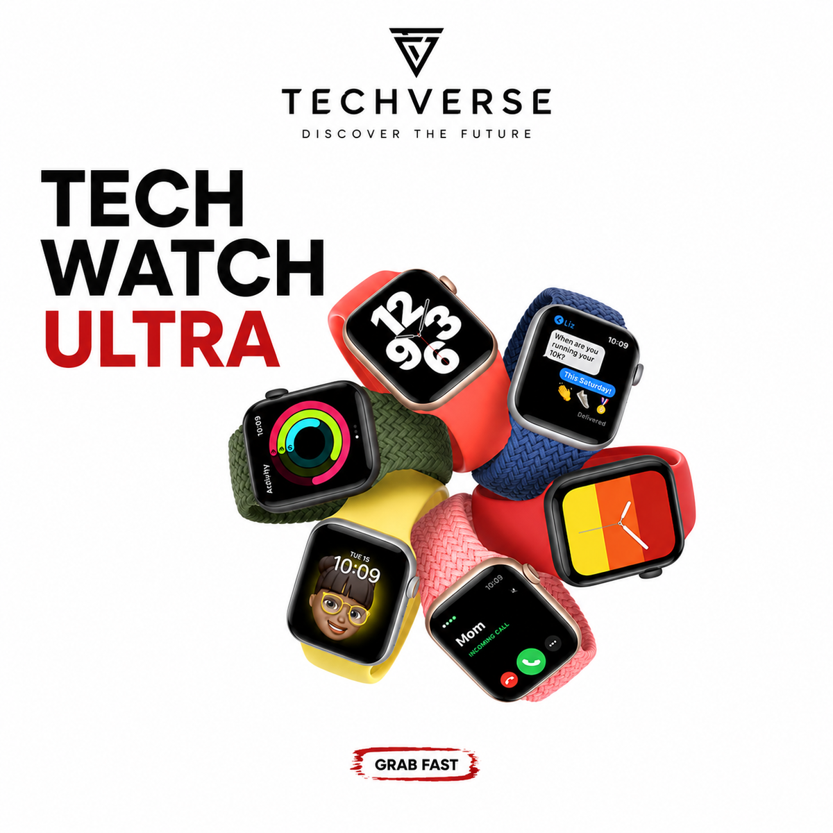 TechPods Max and Tech Watch Ultra With Free Adaptor