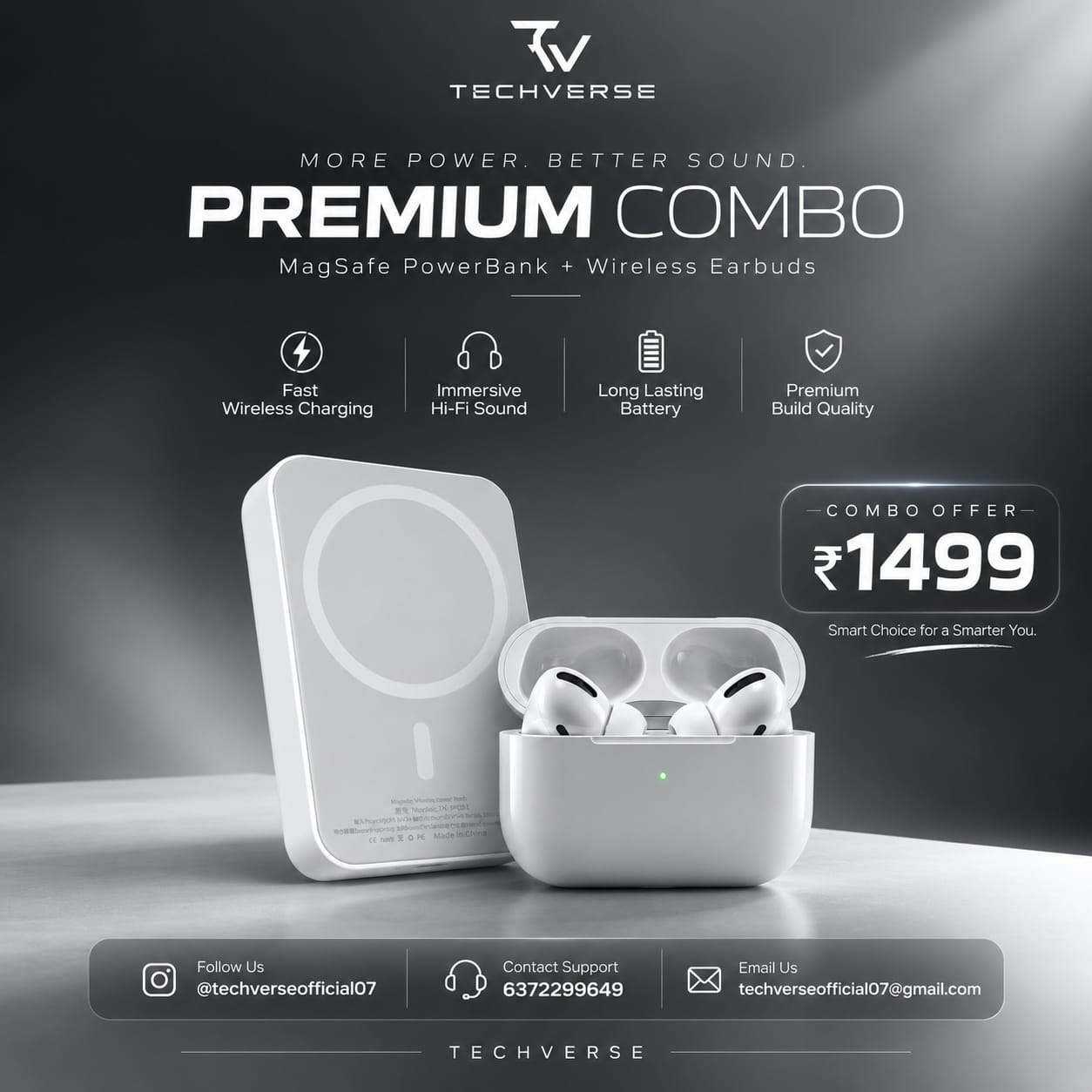 TechPods Pro (2nd gen) and Magsafe (5000mAh)