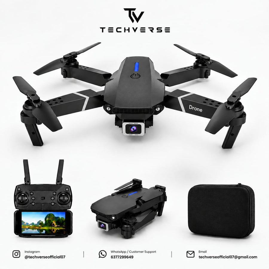 TechVerse E88 Pro Drone with Dual Camera